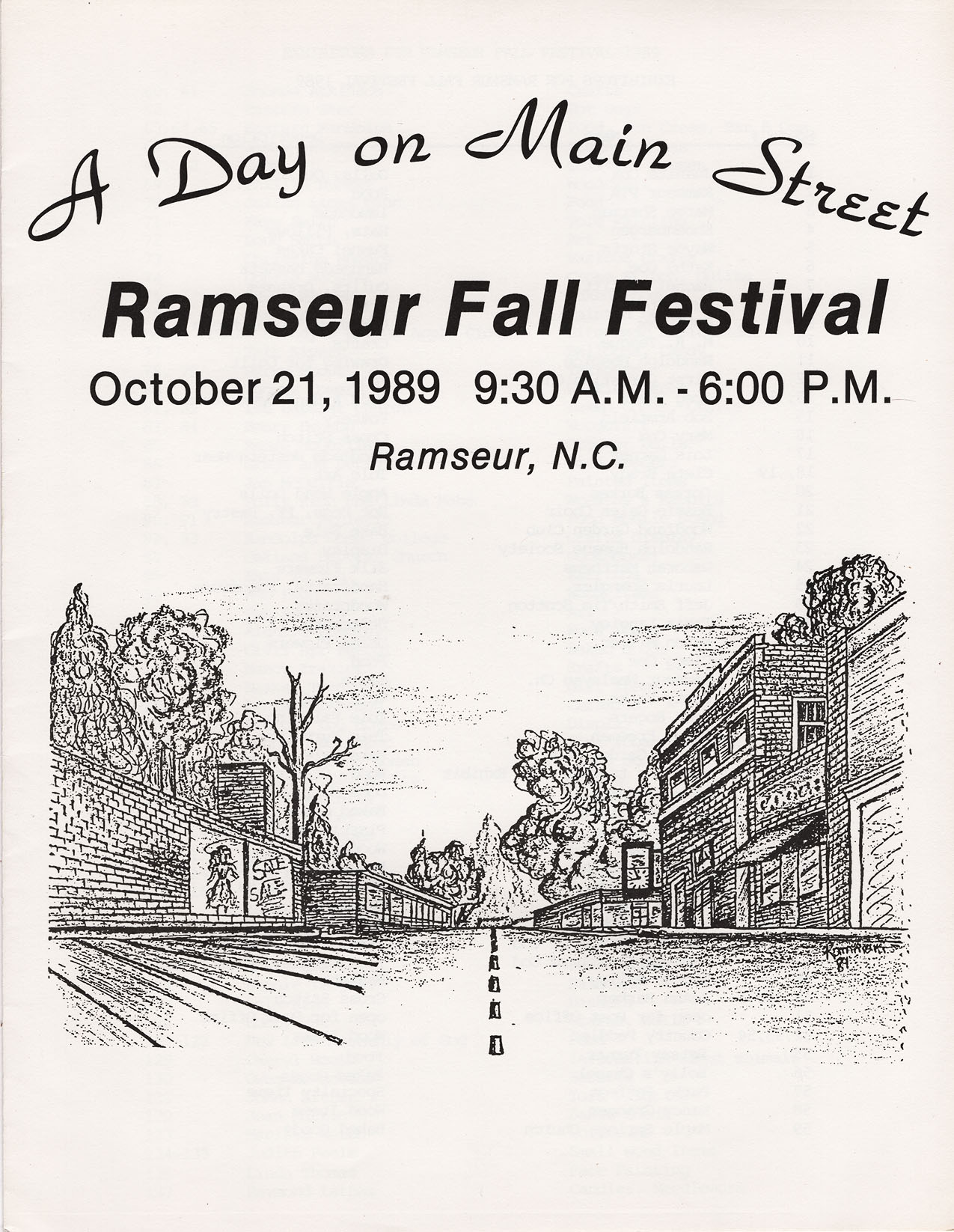 1989 Ramseur Fall Festival